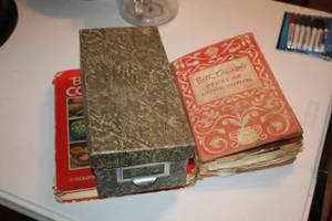 lot 902 image: Betty Crocker Cookbooks and Recipe Box with Recipes