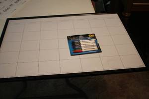 lot 905 image: Dry Erase Calendar Board with 8-pc Marker Set