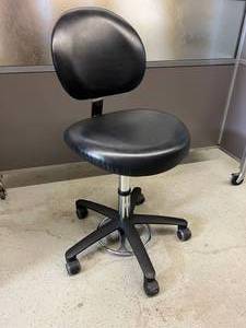 MSRP $800 Brewer Co Adjustable Pneumatic&nbspSurgeon&nbspDental Stool Chair with Backrest &amp Height Adjusting Footring At The Base