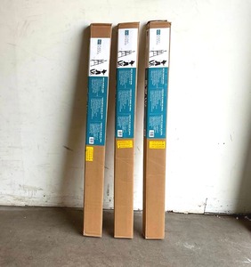 lot 44 image: Lot of Three Studio Designs Matte Black Metal Museum Tripod Easels