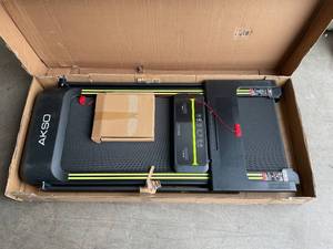 lot 54 image: AKSO 2 In 1 Folding Treadmill with Desk Workstation Smart APP and LCD Display