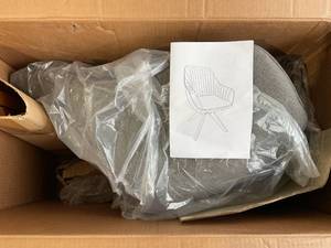 lot 75 image: Arthur Gray Fabric Mid-Century Swivel Office Accent Arm Chair with Wood Legs