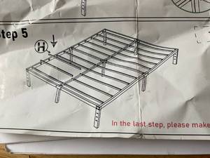lot 80 image: NOAH MEGATRON 14 in. Heavy Duty King Platform Bed Frame