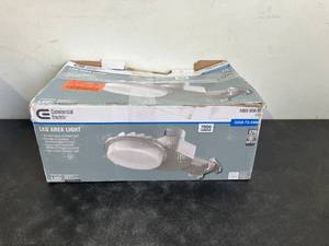 lot 98 image: Commercial Electric 450-Watt Equivalent Integrated LED Gray Dusk to Dawn Outdoor Area Light with 7000 Lumens Outdoor Security Lighting