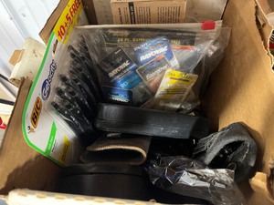 lot 61 image: 2 boxes of misc   batteries   and headlights