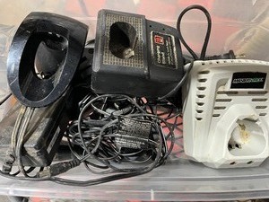 lot 13 image: Plumbing supplies and chargers