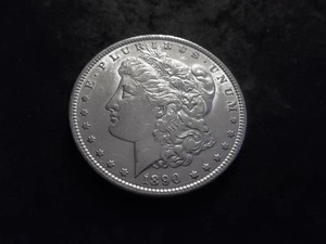 lot 24 image: 1890 Morgan Silver Dollar