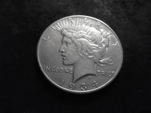 lot 41 image: 1934 S Peace Silver Dollar