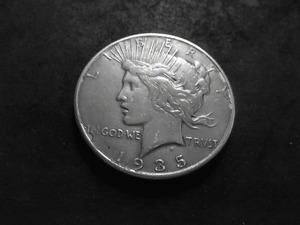 lot 42 image: 1935 S Peace Silver Dollar