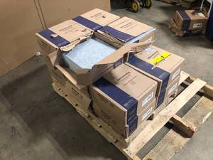 lot 3 image: Pallet of Armstrong Flooring Imperial Texture VCT 12 in. x 12 in. Blue Gray Standard Excelon Commercial Vinyl Tile (45 sq. ft.  case) (15 Boxes) Customer Returns See Pictures
