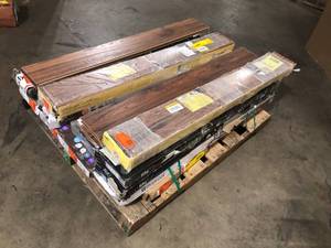 lot 10 image: Pallet of Mixed Wooden Flooring Various Models and Conditions Customer Returns See Pictures
