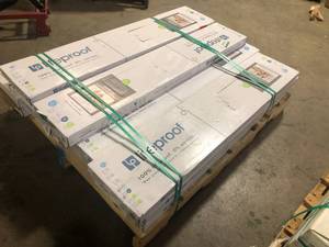 lot 28 image: 13 Boxes of Lifeproof Balsam Wilderness 6 MIL x 8.7 in. W x 48 in. L Click Lock Waterproof Luxury Vinyl Plank Flooring (20.1 sqftcase) Customer Returns See Pictures