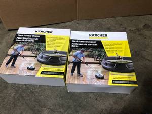 lot 36 image: 2 Lots of Karcher 15 in. Universal Surface Cleaner Attachment for Gas Power Pressure Washers Rated 2600-3200 PSI - 14 in. Quick-Connect  Customer Returns See Pictures