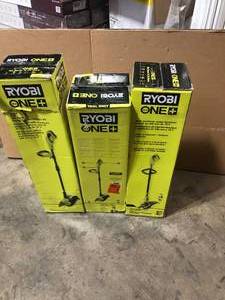 lot 42 image: Lot of Assorted Ryobi String Trimmers  Customer Returns See Pictures