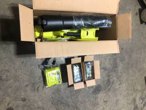 lot 47 image: RYOBI 40V HP Brushless Whisper Series 190 MPH 730 CFM Cordless Battery Jet Fan Leaf Blower with (2) 4.0 Ah Batteries & Charger Customer Returns See Pictures