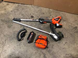 lot 49 image: ECHO eFORCE 56V 16 in. Brushless Cordless Battery String Trimmer with 2.5Ah Battery and Charger   Customer Returns See Pictures