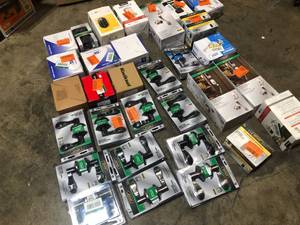 lot 52 image: Lot of Mixed Door Knobs, Digital Locks, and Accessories Various Models and Conditions  Customer Returns See Pictures