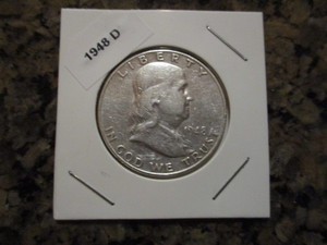 1948-D (Denver Mint) Franklin Silver Half Dollar - First Year of Issue