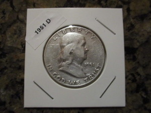 1951-D (Denver Mint) Franklin Silver Half Dollar