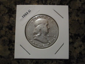 1953-D (Denver Mint) Franklin Silver Half Dollar