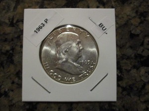 1963-P (Philadelphia Mint) Franklin Silver Half Dollar - Cartwheel Effect and Mint Luster