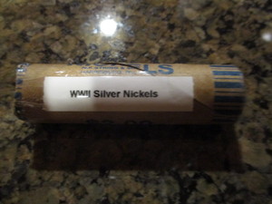 Full Roll (40) Jefferson Silver War Nickels - Multiple dates present