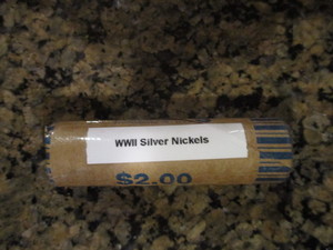 Full Roll (40) Jefferson Silver War Nickels - Multiple dates present