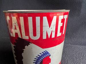 lot 6 image: Vintage Calumet Baking Powder 10lb Can