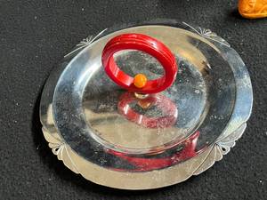 lot 17 image: Vintage Serving Dish with Bakelite Handle, Decor, and More