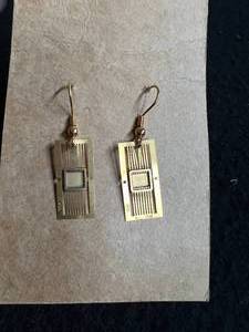 lot 31 image: Rare Gold Plated NASA Terrestrial Equipment Earrings