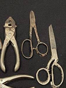 lot 58 image: Vintage Leather Making Pliers and Scissors