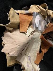 lot 57 image: Large Bag of Assorted Leather Making Material
