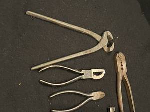 lot 63 image: Vintage Leather Making Hand Crimpers, Nippers
