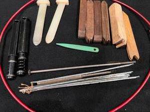 lot 89 image: Lace Making Tool, Rulers, and More