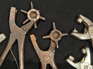 lot 78 image: Vintage Revolving and Spring Punches for Leather Making - Lot 4