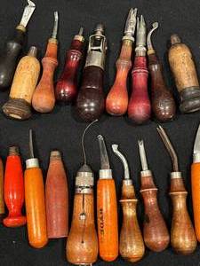 lot 82 image: Vintage Leather Making Awls, Edgers, and More - Lot 3