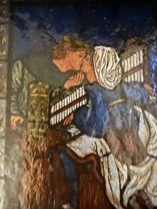 lot 92 image: Stain Glass Picture