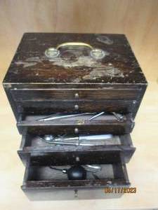 lot 6 image: Vintage portable dental cabinet 192...