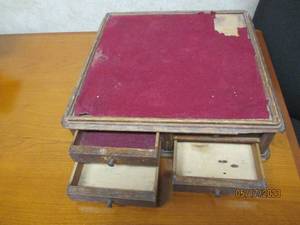 lot 12 image: Vintage wood box, was for dentistry...