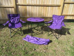 lot 2 image: NEW MYSTIC TAILGATE FOLDING POP UP TABLE  CHAIRS