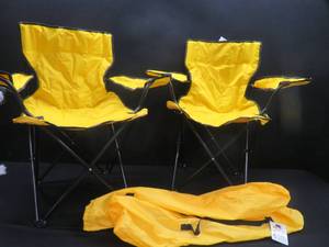 lot 6 image: 2 NEW MYSTIC TAILGATE FOLDING CHAIRS