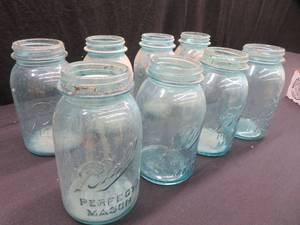 lot 77 image: BLUE JARS