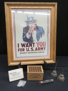 lot 111 image: VINTAGE LOT JOHN DEERE  MILITARY