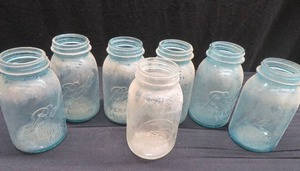 lot 112 image: BLUE BALL JARS