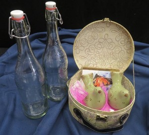 lot 142 image: TWO LITTLE BIRDS, FRENCH LIMONADE BOTTLES