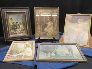 lot 149 image: BEAUTIFUL ANTIQUE FRAMES WITH VERY OLD PICS.