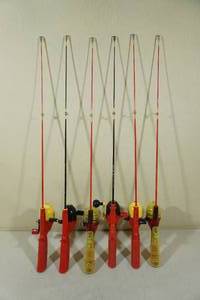 lot 35 image: 6 Childrens Fishing Poles - Mickey Mouse & Cars
