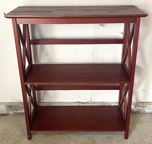 lot 81 image: Three Tiered Decorative Wooden Shelf