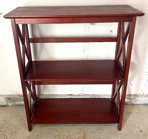 lot 86 image: Three Tiered Decorative Wooden Shelf