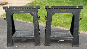 lot 108 image: Two Foldable Plastic Stanley Saw Horses